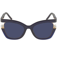 Carolina Herrera Women's Sunglasses - Blue Lens Cat Eye Shape Frame | CH 0002/S 0PJP ,