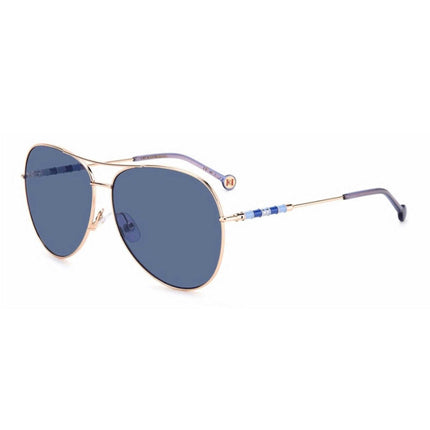 Carolina Herrera Women's Sunglasses - Blue Lens Gold Copper Frame | CH 0034/S 0DDB ,