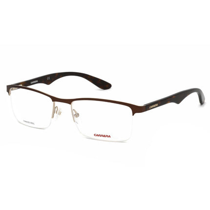 Carrera Men's Eyeglasses - Brown Gold Havana Half Rim Rectangular | Ca 6623 08FX 00 ,