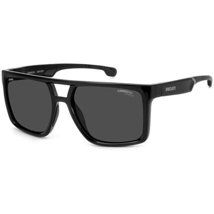 Carrera Men's Sunglasses - Black Injected Full Rim Pilot Frame Grey Lens | 018/S 807 ,