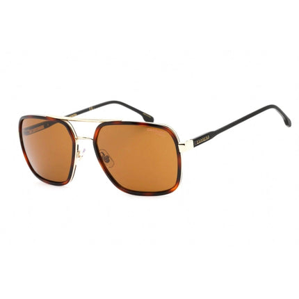 Carrera Men's Sunglasses - Brown Lens Gold/Brown Square Shape Frame | 256/S 0J5G ,