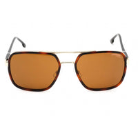 Carrera Men's Sunglasses - Brown Lens Gold/Brown Square Shape Frame | 256/S 0J5G ,