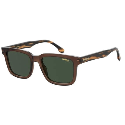 Carrera Men's Sunglasses - Brown Rectangular Full-Rim Frame Green Lens | 251/S 009Q ,