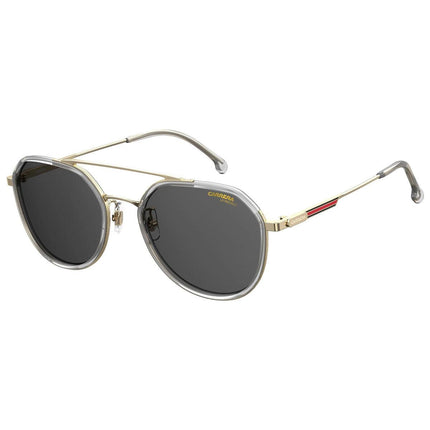 Carrera Men's Sunglasses - Gold Grey Pilot Metal Frame Tinted Lenses | 1028GS 02F7 ,