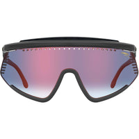 Carrera Unisex Sunglasses - Black Frame Blue Shaded Red Lens | HYPERFIT 10/SE 807 ,
