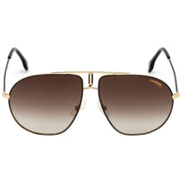 Carrera Unisex Sunglasses - Black Gold Metal Frame Brown Gradient Lens | Bound 02M2 00 ,