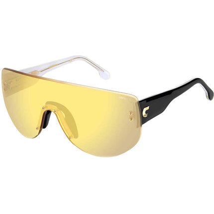 Carrera Unisex Sunglasses - Flaglab 12 Yellow Gold Mirrored Lens Shield Frame | 565040 ,