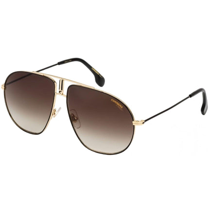 Carrera Unisex Sunglasses - Full Rim Black and Gold Pilot Metal Frame | Bound 02M2 00 ,