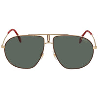 Carrera Unisex Sunglasses - Gold and Brown Metal Frame Green Lens | Bound 001Q QT ,