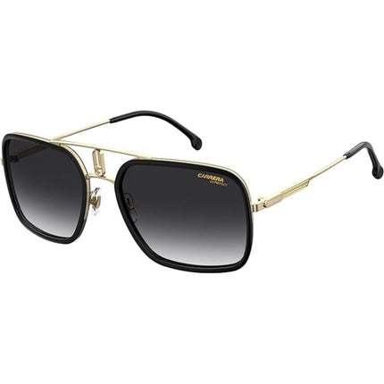 Carrera Unisex Sunglasses - Gold Black Pilot Frame Grey Shaded Lens | 1027/S 0RHL ,