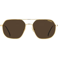 Carrera Unisex Sunglasses - Gold Metal Full Rim Pilot Frame Brown Lens | 1035/GS 0J5G ,