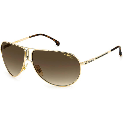 Carrera Unisex Sunglasses - Gold Metal Pilot Shape Frame Brown Sf Lens | GIPSY65 J5G ,