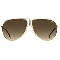 Carrera Unisex Sunglasses - Gold Metal Pilot Shape Frame Brown Sf Lens | GIPSY65 J5G ,