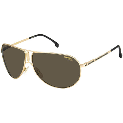 Carrera Unisex Sunglasses - Matte Gold and Black Metal Pilot Frame | GIPSY65 0AOZ 70 ,