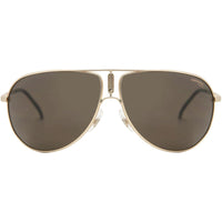 Carrera Unisex Sunglasses - Matte Gold and Black Metal Pilot Frame | GIPSY65 0AOZ 70 ,