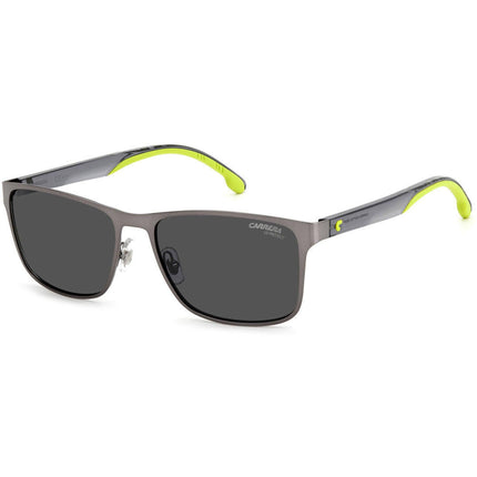 Carrera Unisex Sunglasses - Matte Ruthenium Plastic Rectangular Frame | 2037T/S 0R80 ,
