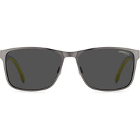 Carrera Unisex Sunglasses - Matte Ruthenium Plastic Rectangular Frame | 2037T/S 0R80 ,