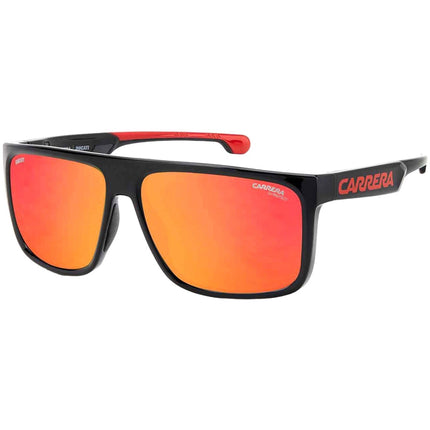 Carrera Unisex Sunglasses - Red Multilayer Lens Square Shape Frame | CARDUC 011/S 00A4 ,