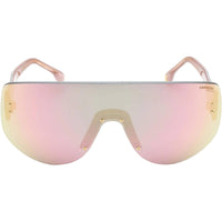 Carrera Unisex Sunglasses - Rimless Rose Gold Plastic Shield | FLAGLAB 12 0000/0J ,