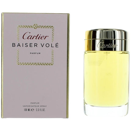 Cartier Women's Parfum Spray - Baiser Vole with Elegant Lily Flower Scent, 3.3 oz ,