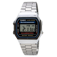 Casio Men's Classic Electro Luminescence Illuminator Digital Stop Watch | A168W-1 ,