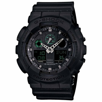 Casio Men's G-Shock Quartz Black Resin Watch | GA100MB-1A ,