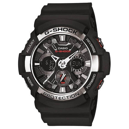 Casio Men's G-Shock Ana-Digi World Timer Black Resin Alarm Dive Watch | GA200-1A ,