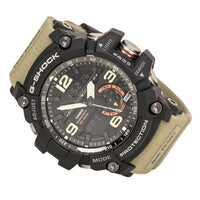 Casio Men's G-Shock Mudmaster Brown Resin Strap Ana-Digi Black Dial World Time Dive Watch | GG1000-1A5 ,