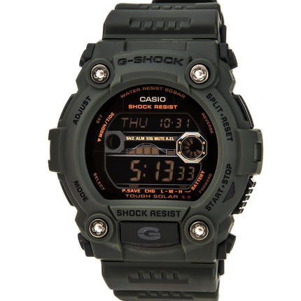 Casio GR7900KG-3 Men's G-Shock Tough Solar Power Moon Graph Olive Green Resin Dive Watch ,