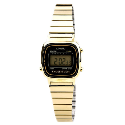 Casio Women's Classic Casual Sports Vintage Alarm Gold Tone Steel Bracelet Digital Watch | LA670WGA-1 ,