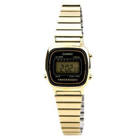 Casio Women's Classic Casual Sports Vintage Alarm Gold Tone Steel Bracelet Digital Watch | LA670WGA-1 ,