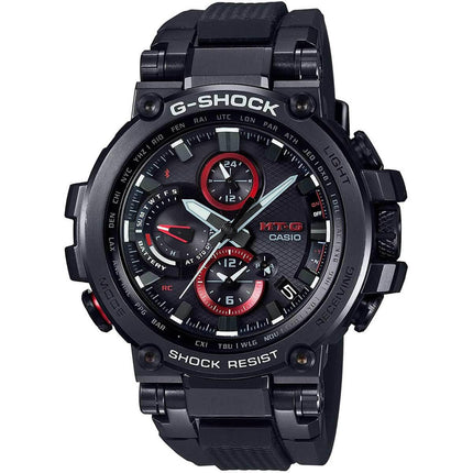 Casio Men's Alarm Watch - G-Shock MT-G Black Bezel Resin Strap | MTGB1000B-1A ,