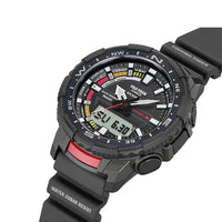 Casio Men's Alarm Watch - Pro Trek Analog-Digital Dial Black Resin Strap | PRTB70-1 ,