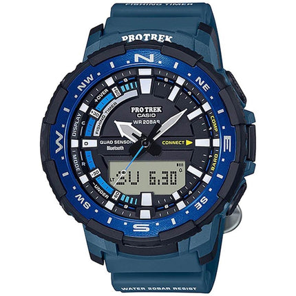 Casio Men's Alarm Watch - Pro Trek Analog-Digital Dial Blue Resin Strap | PRTB70-2 ,