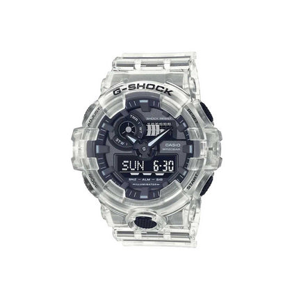 Casio Men's Ana-Digi Watch - G-Shock Black Dial Transparent Resin Strap | GA700SKE-7A ,