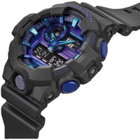Casio Men's Ana Digi Watch - G-Shock Virtual Blue Series Black Strap | GA700VB-1A ,