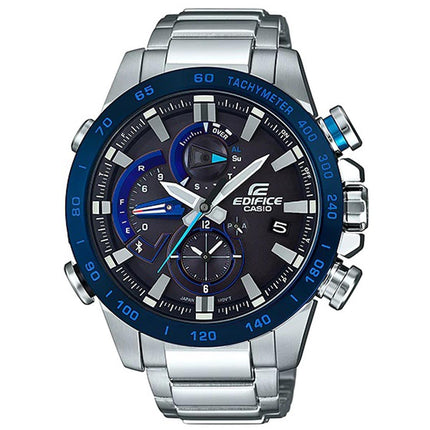 Casio Men's Chronograph Watch - Edifice Alarm Black and Blue Dial | EQB800DB-1A ,