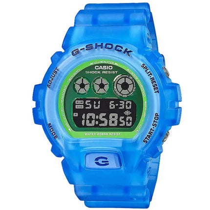 Casio Men's Digital Watch - G-Shock Day-Date-Month Blue Resin Strap | DW6900LS-2 ,