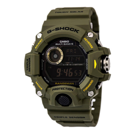 Casio Men's Digital Watch - G-Shock Rangeman Tough Solar Alarm Resin Strap | GW9400-3 ,