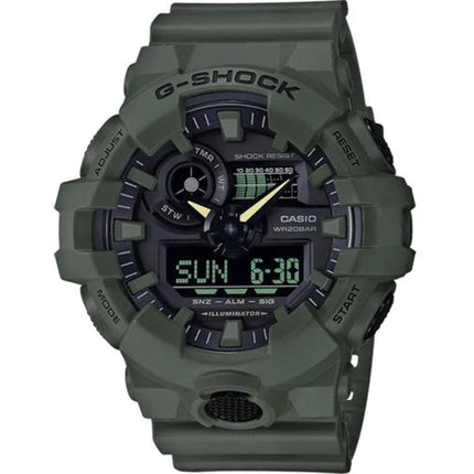Casio Men's Dive Watch - G-Shock Olive Green Resin Strap Shock Resistant | GA700UC-3A ,