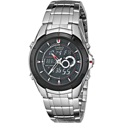 Casio Men's Quartz Watch - Edifice Analog-Digital Dial Silver Bracelet | EFA119BK-1A ,