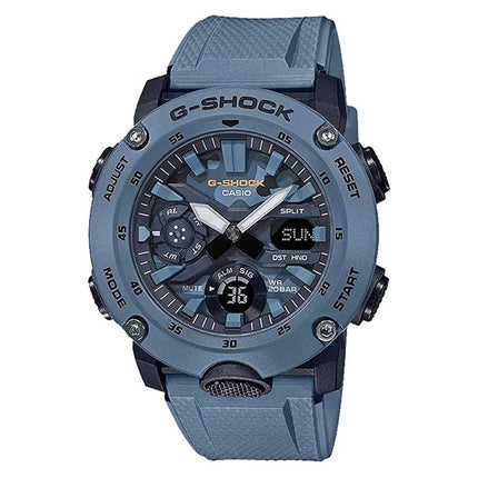 Casio Men's Quartz Watch - G-Shock Blue Camouflage Ana-Digi Dial Strap | GA2000SU-2A ,