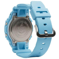 Casio Men's Quartz Watch - G-Shock Blue Resin Strap Digital Grey Dial | DW5600SC-2 ,