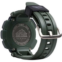 Casio Men's Quartz Watch - Protrek Alarm Digital Dial Green Resin Strap | PRG240-3 ,