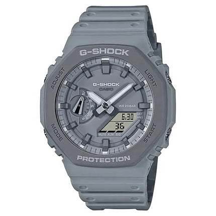 Casio Men's Watch - 2100 World Timer Grey Analog Digital Dial Strap | GA2110ET-8A ,