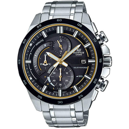 Casio Men's Watch - Edifice Tough Solar Chronograph Silver Bracelet | EQS600DB-1A9 ,