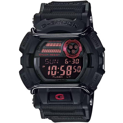 Casio Men's Watch - G-Shock Black and Purple Digital Black Resin Strap Alarm| GD400-1 ,