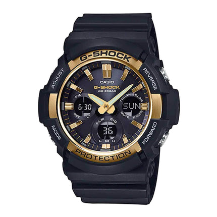 Casio Men's Watch - GAS-100 World Timer Black Analog Digital Dial Strap | GAS100G-1A ,