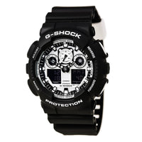 Casio Men's World Time Watch - G-Shock Dive Resin Strap Ana-Digi Dial | GA100BW-1A ,