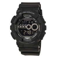 Casio Men's World Time Watch - G-Shock Dive Resin Strap Black Digital Dial | GD100-1B ,